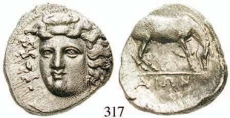 Kopf Alexanders des Großen r. mit Diadem und Ammonshorn / Thronende Athena l., hält Nike, Speer und Schild, l. im Feld Monogramm.