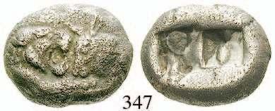 0,47 g. Kopf eines Löwen r. / Incusum. SNG Cop.-; SNG v. Aul- -. äußerst selten, vz 485,- PAMPHYLIEN, SIDE 350 Tetradrachme 2.-1. Jh.v.Chr.