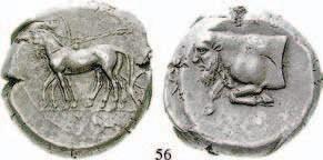 450,- ITALIEN-LUKANIEN, THURIUM 51 Distater 350-281 v.chr. Kopf der Athena mit Helm r.