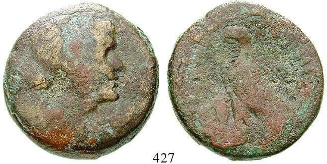 leichter Doppelschlag, st 750,- 420 Ptolemaios IV., 221-205 v.chr. Bronze 36 mm 221-205 v.chr., Alexandria. 42,39 g.