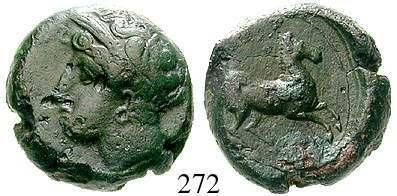 sehr selten; braungrüne Patina. ss 220,- 275 Tetradrachme postum um 323-315 v.chr., Amphipolis. 14,08 g.
