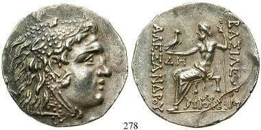 278 Tetradrachme 280-200 v.chr., Odessos. 16,56 g. Kopf des Herakles r. im Löwenfell / Thronender Zeus l.