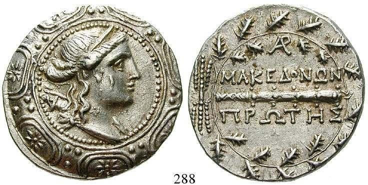vz 290,- 284 Bronze 20 mm 336-323 v.chr., Makedon. Mzst. 6,92 g. Kopf des Herakles r.