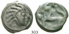 ; darunter Dreiblatt. BMC CC III 426-432. f.ss 70,- NUMIDIEN, KÖNIGREICH 294 Micipsa, 148-118 v.chr. Bronze 148-118 v.chr. 17,10 g.