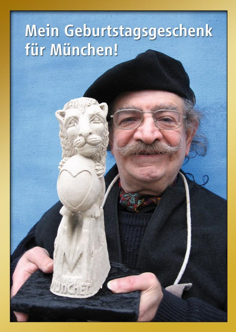 Der Geburtstagslöwe von O.M. Bidjanbek Mahmoud, Du hast einen Löwen modelliert zum 850. Geburtstag von München - wie kamst du auf die Idee?