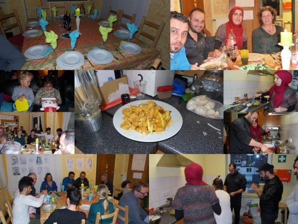 Schon die Einkaufsliste, die Walid, Leila, Zakwan, Samar und Corinna zum türkischen Lebensmittelladen mitgenommen hatten, machte die unterschiedlichen Geschmacksrichtungen des Abends klar.