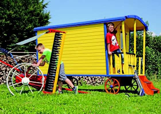 KINDERPLAN- UND ZIRKUSWAGEN 125 Kinderzirkuswagen Kasper Kann fertig montiert oder als Bausatz