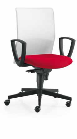 Double, slip-on mesh backrest, Type B, which comes in three colours (black, white and grey), fitted onto a tubular steel frame. Heightadjustable backrest with UP&Down system.