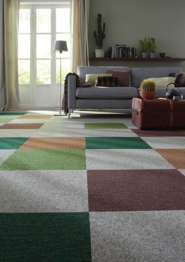 ...so wirds wohnlich Ob individueller Teppich, quadratische Fliese oder einfarbige Auslegware tretford Teppiche sind brillant in