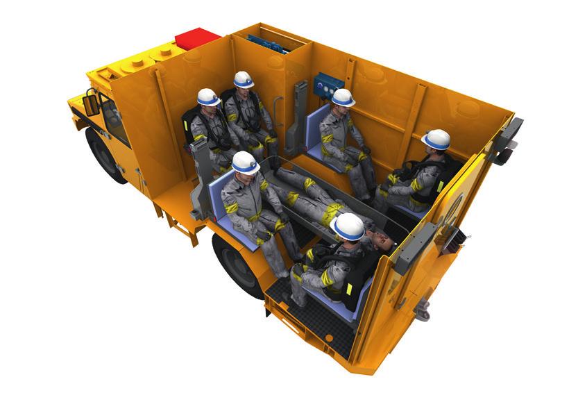 02 Dräger MRV 9000 Atemluftspeicher mit hydraulischer Hebevorrichtung für eine schnelle Einsatzbereitschaft Gaswarnsystem Spülluftsystem mit Dosierpanel Ergonomische Sitze ermöglichen das Tragen