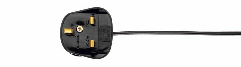 2.1 Netzstecker Power Plugs England Stecker UK Plug Querschnitte 2x0,75 mm 2 Square Section 2x1,00 mm 2 3G0,75 mm 2 3G1,00 mm 2 Nennspannung 250V, 3A 250V, 5A 250V, 10A 250V, 13A DIN gemäß BS Norm