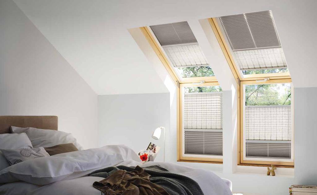 GANZ SCHÖN SCHRÄG DAY & NIGHT Die Lösung für Ihre Dachfenster KADECO-Plissees sind universell in allen