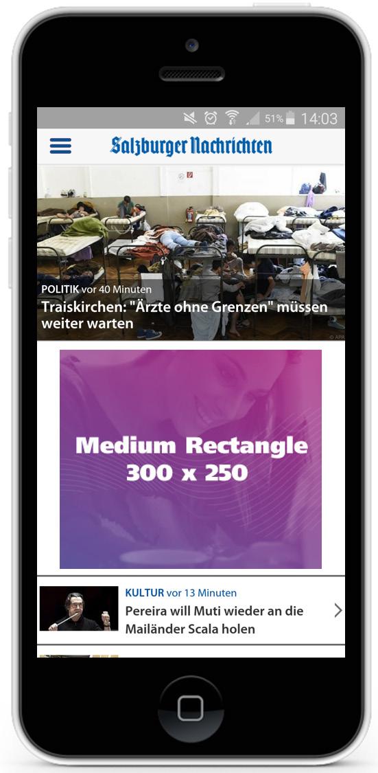 Medium Rectangle mobile Werben auf dem Smartphone mit unseren Apps und mobilen Versionen! Sie planen Ihre Online-Marketingkampagnen am Puls der Zeit?