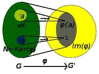 26 Lemma 4.8. Seien G und H Gruppen und sei ϕ :G H ein Gruppenhomomorphismus. Dann ist der Kern von ϕ eine Untergruppe von G. Beweis. Wegen ϕ(e G ) = e H ist e G kerϕ. Seien g,g kerϕ.