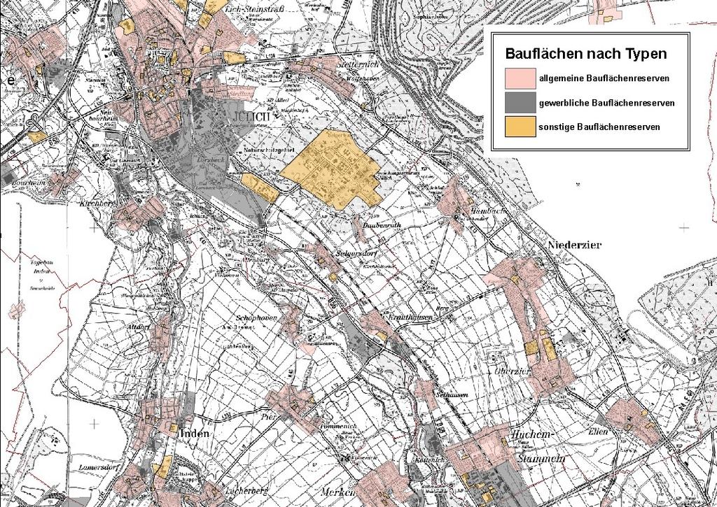 Bezirksregierung Köln Februar 2010 im Rahmen des regionalen Siedlungsflächenmanagements zunächst nicht als planerische Entwicklungsflächen betrachtet.