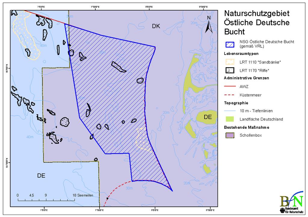 9 Maßnahmenvorschläge für das Fischereimanagement in den Natura -Gebieten. Naturschutzgebiet Östliche Deutsche Bucht Abb.