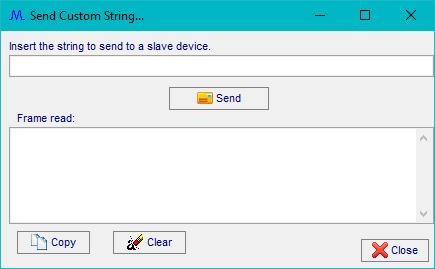 Dokument : MN67031_DEU Revision 2.001 Seite 22 von 29 Menüpunkt Send Custom String : Dies ermöglicht Ihnen einen Frame zu senden, sowie die Antwort zu erhalten.