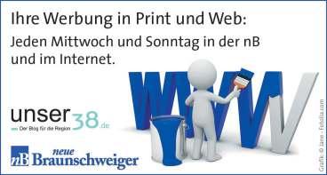 21 38304 Wolfenbüttel Telefon: 05 33 1/906 20 11 Termine nach Vereinbarung Ihre Werbung in Print und Web: Jeden Mittwoch und Samstag in der NB und im Internet.