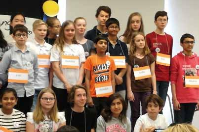 Comenius Ganztagsrealschule Karlsruhe Erfolgreiche Teilnahme am Spelling Bee-Wettbewerb Beim Spelling Bee-Wettbewerb wird ein englisches Wort von der Jury vorgelesen und von den Teilnehmer/innen laut