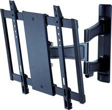Wandhalterungen und Zubehör WHS 44 Passend für VES-kompatible Flachbildschirme bis VES 400x400 mit einer Bildschirmdaigonalen von 66-120 cm (26-47 Zoll), neigbar +2 & -10, schwenkbar 180,