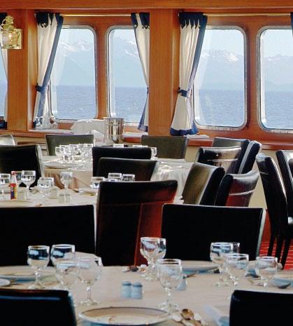 Speisesaal, Vía Australis Lounge Yámana, Stella Australis Gastronomie an Bord Ab mindestens 5 Personen
