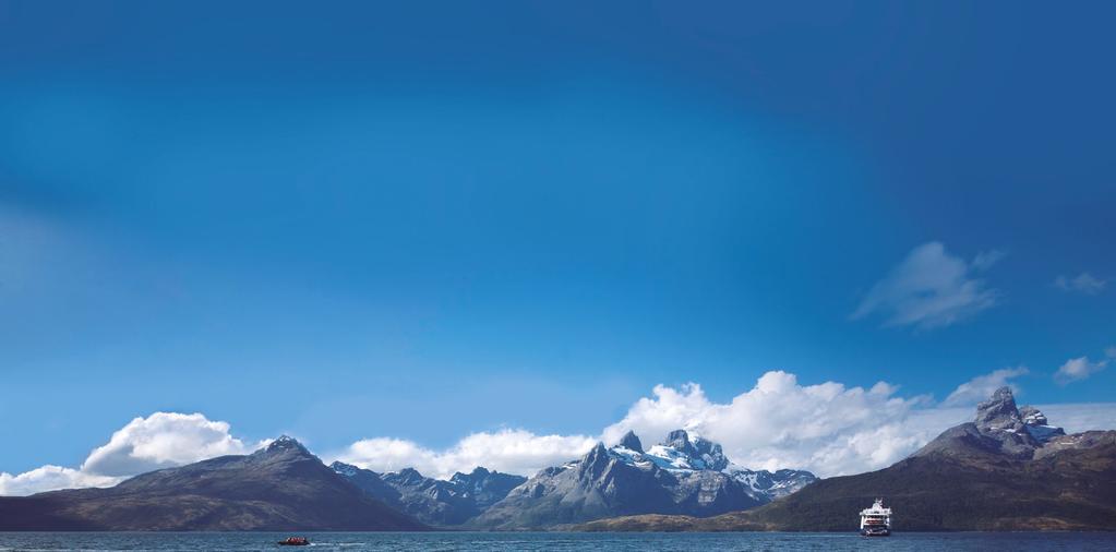 Punta Arenas - Punta Arenas Nächte M/S Via Australis Abfahrt jeden zweiten Freitag BROOKS-GLETSCHER WULAIA-BUCHT ÁGUILA-GLETSCHER CONDOR-GLETSCHER INSEL MAGDALENA Rundreise-Routen Ushuaia - Ushuaia