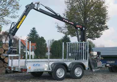 PKW Anhänger mit Palms Kran EiFo PKW Anhänger werden in Deutschland gefertigt und zeichnen sich aus durch hochwertige Verarbeitung. Mit den 3,5 to.