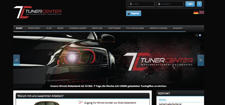 04 Rufen Sie unsere Website www.tunercenter.eu auf.