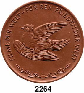 Internationale Dokumentar- und Kurzfilmwoche W. 5307.1..Fast prägefrisch 30,- 2265 5350 Meissen, Weiße Medaille 1971 (38 mm).