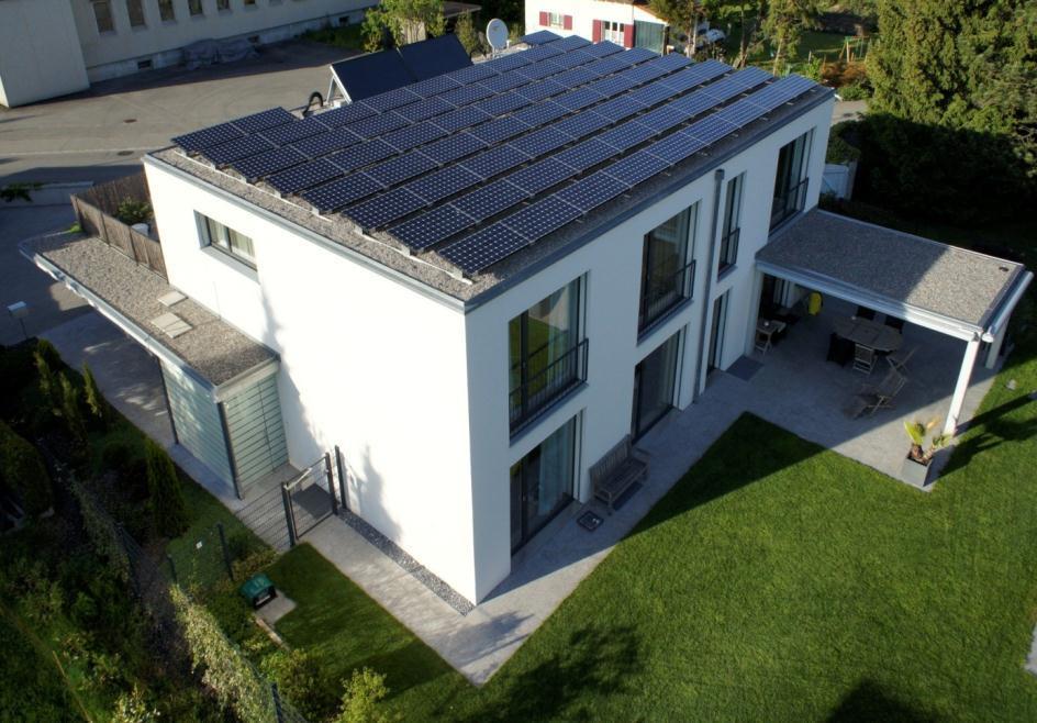 EFH Neubau in Rupperswil Ertrag aus Photovoltaikanlage 18 077 kwh 121 % Bedarf für Heizung und Warmwasser 3 718 kwh 25 % Bedarf für Komfortlüftung 541 kwh 4