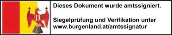 Ergeht per E-Mail an: Freistadt Eisenstadt, Sitzgemeinde des Tourismusverbands Eisenstadt Leithaland (mit Beilagen), Gemeinde Großhöflein, Gemeinde Hornstein, Gemeinde Klingenbach, Gemeinde