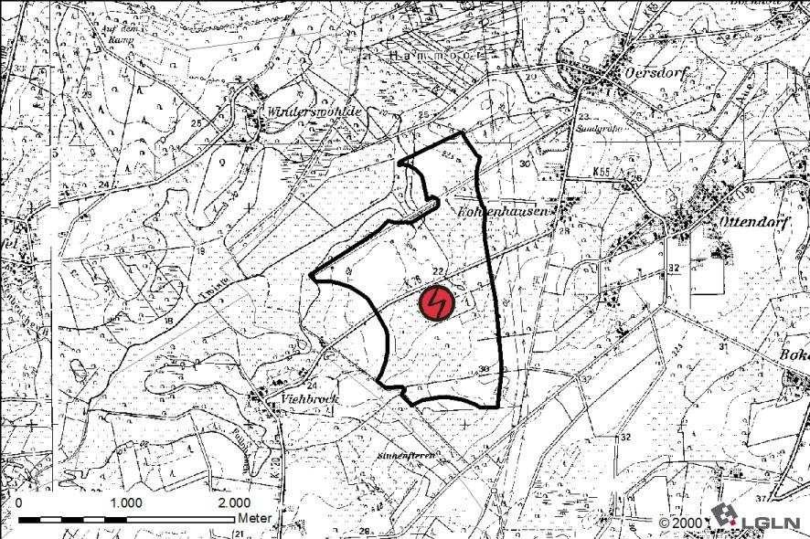 Abbildung 2: In die Zeichnerische Darstellung des RROP Stade 2013 übernommene Vorrangfläche Windenergienutzung "Ahlerstedt-Ottendorf" (M 1:50.000) 4.