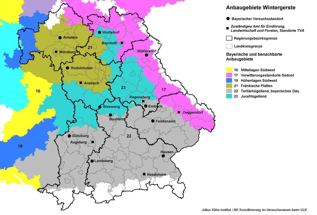 Versuchsstandort Feistenaich 2016 nicht wertbar Julius Kühn-Institut / AK