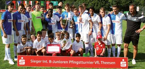 B-Juniorenturnier des VfL Theesen um den Pokal der Sparkasse Bielefeld, den Schweizer Gästen vom Grasshoppers Club Zürich. Sehr überzeugend gewannen die Eidgenossen in diesem Jahr das Turnier.