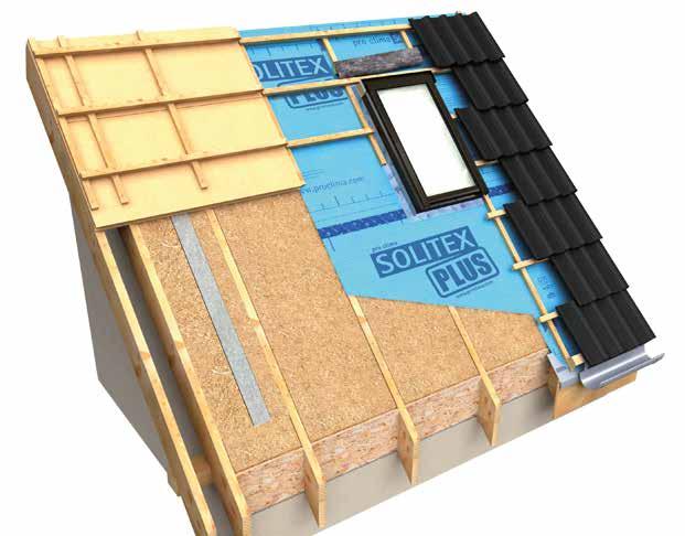 20 Unterdeck-, Unterspann-, Unterdach und Fassadenbahnen SYSTEME Winddichtung außen Dach SOLITEX