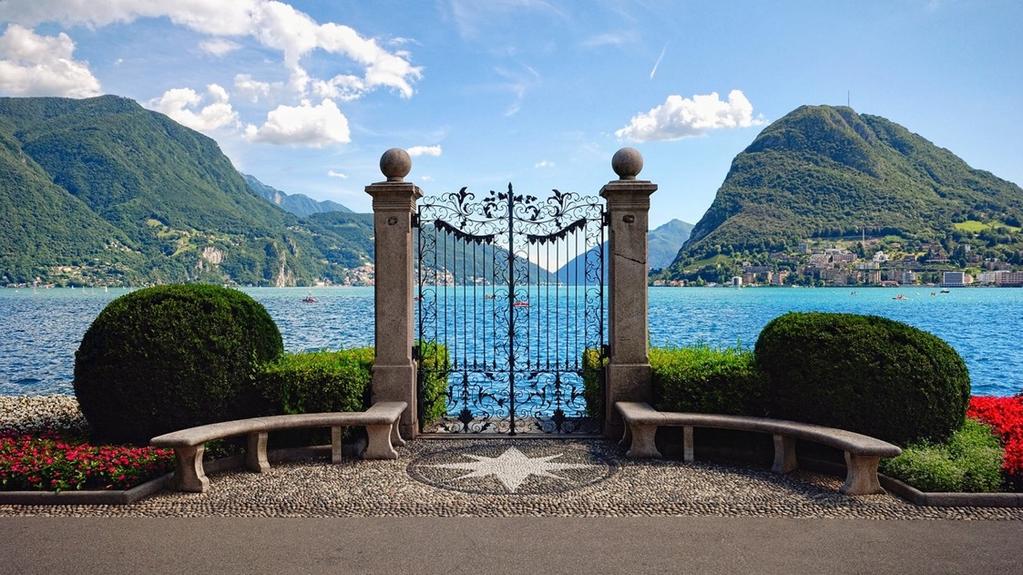 Lugano Ein Juwel im Golf zwischen See und Land In einer Bucht am Nordufer des Luganersees, umgeben von mehreren Aussichtsbergen, liegt Lugano.