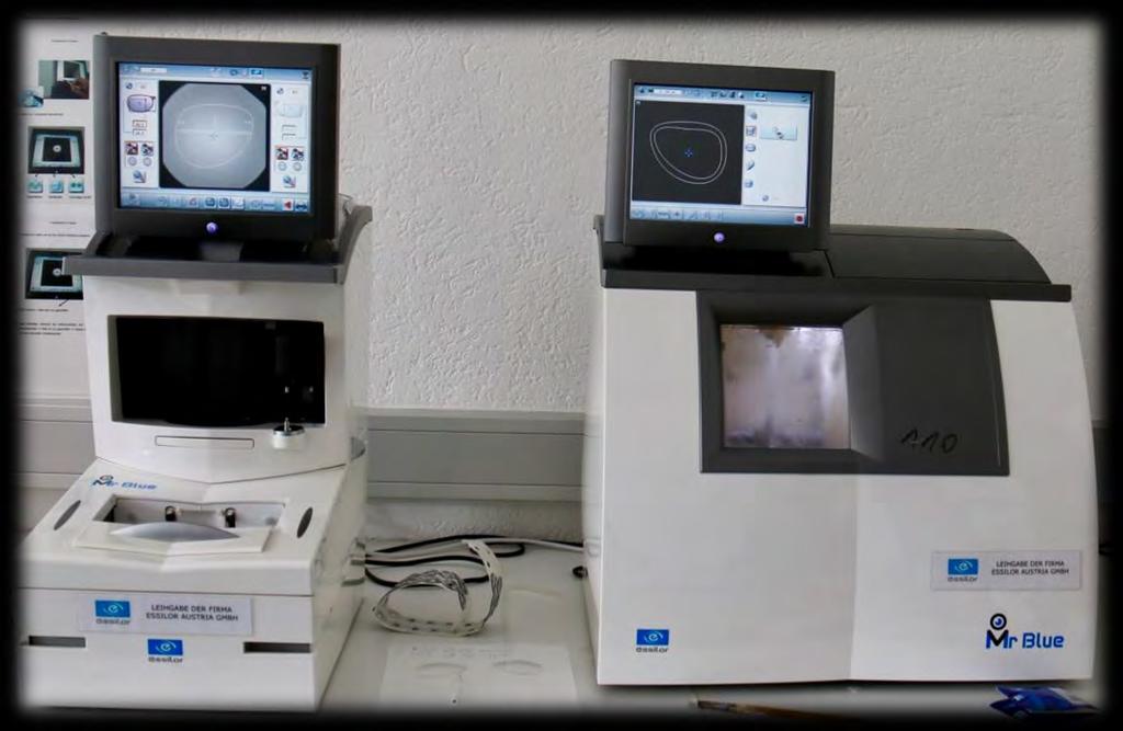 Einstellung an dem CNC-Schleifautomaten Die Gläser der Testreihe wurden mit dem CNC Schleifautomat Mr. Blue von Essilor eingearbeitet. Folgende Standardparameter wurden festgelegt.