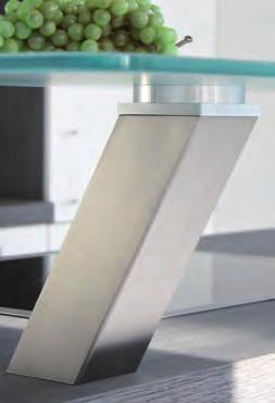 83 mm edelstahlfarbig 742020 Zur Befestigung einer Glasplatte ist ein Glasadapter notwendig!