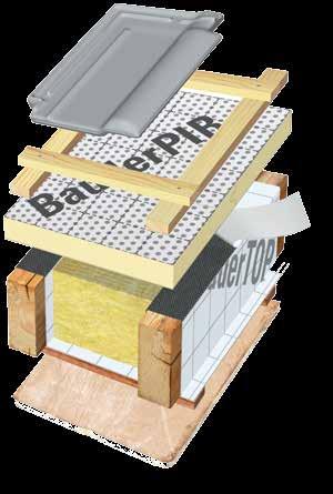 Systemaufbauten - Altbau Sanierung mit BauderPIR Wärmedämmelementen Dachkonstruktion, Innenverkleidung vorhanden