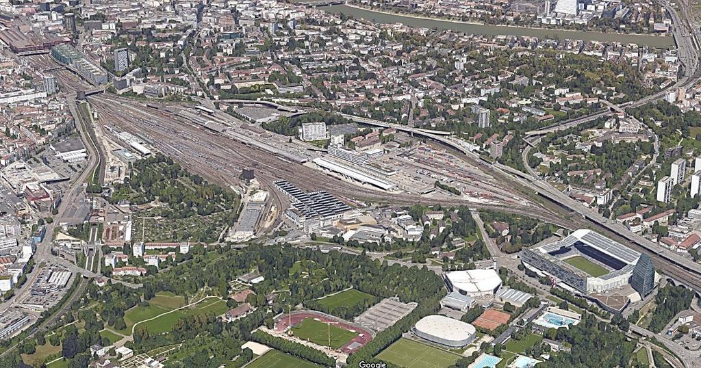 Langfristige Potenziale: z.b. Güterbahnhof Wolf Foto: google maps Ca.