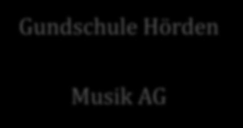 grafisch visualisiert: Kooperation Gundschule Hörden Musik AG Musikverein und  Einzel und Gruppenunterricht Lehrer, Eltern und Vereinsführung sind in ständigem Kontakt