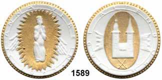 .. Vorzüglich - prägefrisch 80,- 1580 LOT von 50 Porzellanmünzen (41x braun, 6x weiß, 3x grün) meist Städtemünzen. Darunter Sachsen, 20 Pfennig bis 10 Mark 1921 und 20 Mark 1920.