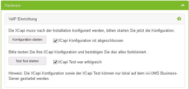 Hardware Hier müssen Sie die Verbindung zwischen ixi-ums Business Server und der Telefonanlage/Gateway/Provider konfigurieren.