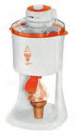 220 x 440 x 225 mm Eiscremeautomat zur Zubereitung von Sorbet, Eiscreme und Frozen Joghurt Doppelwandiger Speiseeisbereiter mit Kältespeicher Transparenter Deckel mit