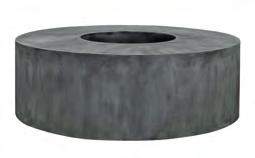 215 JUMBO SEATING ROUND (RUNDE FORM) Maße: Durchmesser 140 cm, Höhe 48 cm Pflanzloch mittig rund: D = 60 cm, Höhe 46 cm schwarz Fiberstone E2217-S1-01 1.520 grau Fiberstone E2217-S1-03 1.