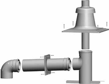 Luft-/Abgasführung für Gasbrennwertthermen und Gasbrennwert-Zentralen Ausführungsvarianten Zubehör = 07 bis 50kW DN80/125 Art.-Nr.