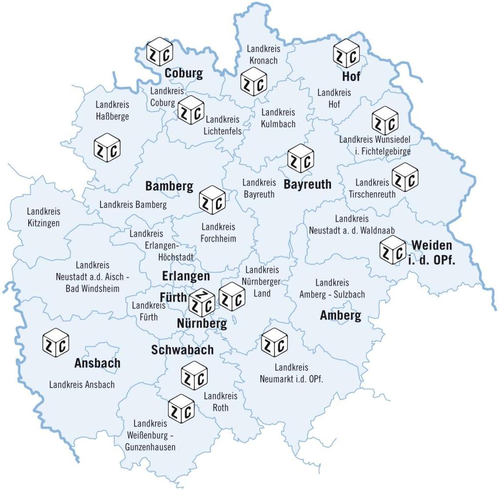 Landkreis Haßberge - Stadt und Landkreis Hof - Landkreis Kronach - Landkreis Lichtenfels -