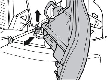 R3501343 11 Die Verriegelung des Scheinwerfersteckers vorsichtig mit einem Schraubenzieher öffnen.