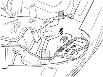 R3602976 14 Gilt für Fahrzeuge mit 6-Zylinder-Motor mit installiertem Motorvorwärmer Kabelbinder entfernen, mit dem