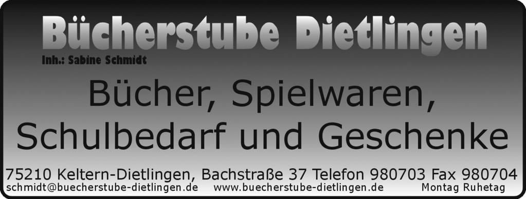 Keltern-Dietlingen Telefon (07236) 85 86